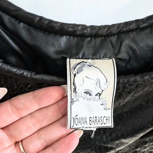 Yoana biraschi faux croc leather dress A2-1007 - Picture 3 of 6